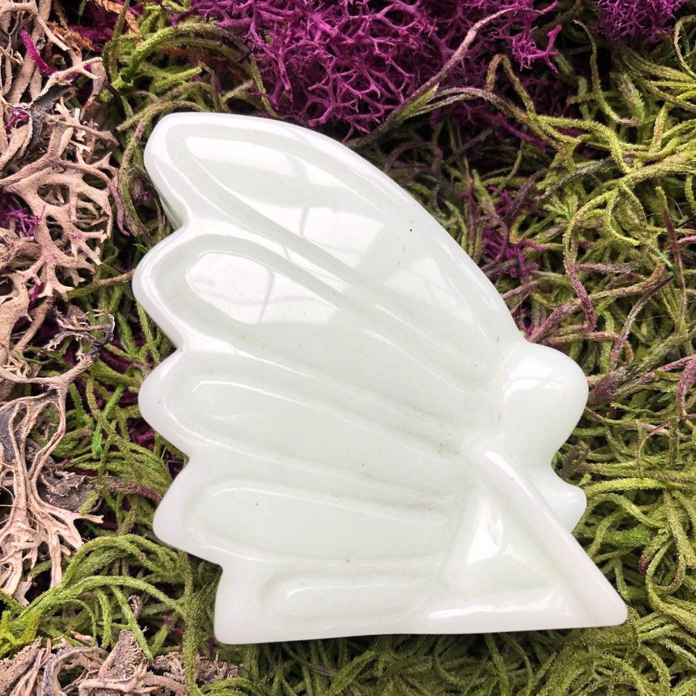 Glow in the Dark Fairy Figurine Crystal Carving blue green luminous stone